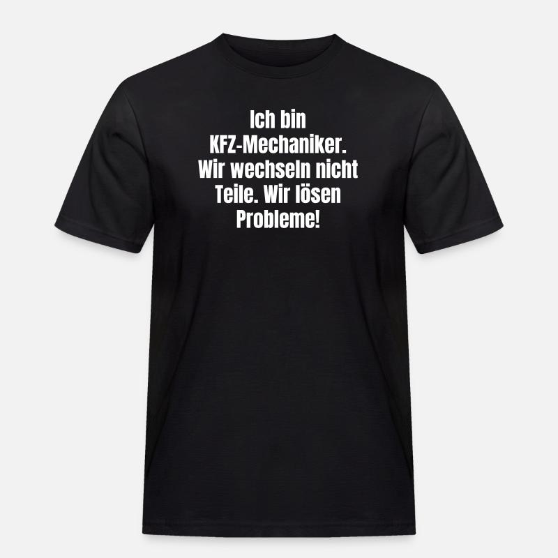 Car mechanics: We solve problems - Men's Workwear T-Shirt - black