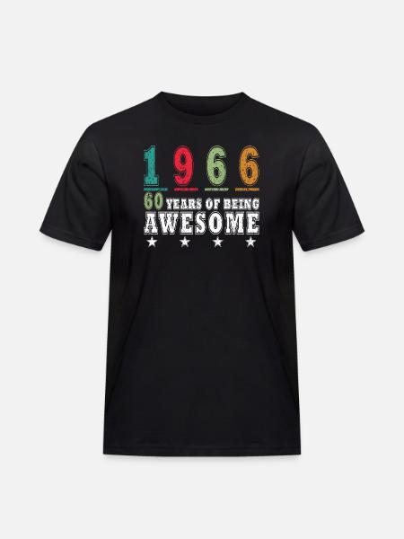 Limited edition 1966 - 60th Birthday Gift - Men's Workwear T-Shirt - black