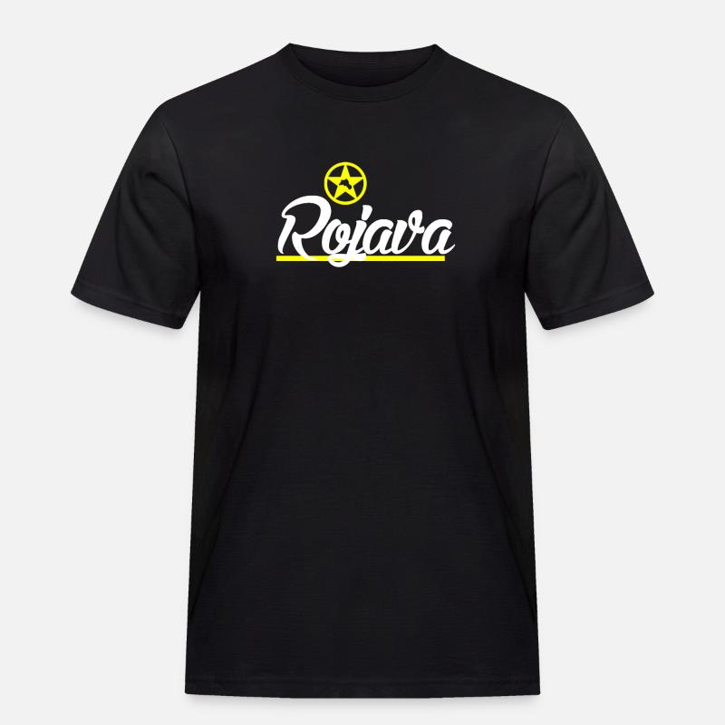 Rojava kurd - Männer Workwear T-Shirt - Schwarz