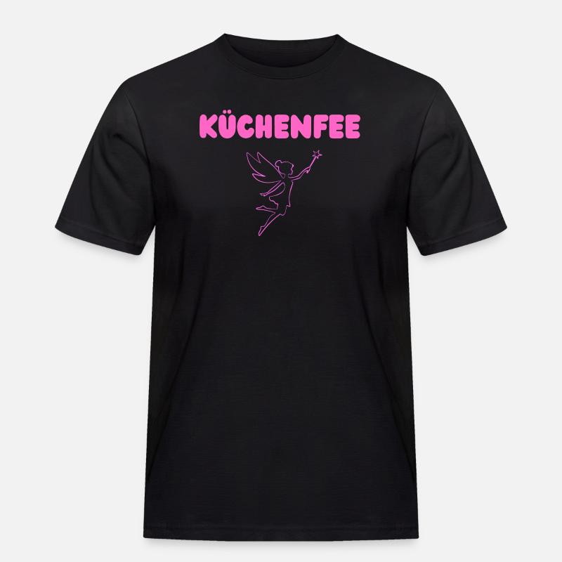 Küchenfee - Männer Workwear T-Shirt - Schwarz