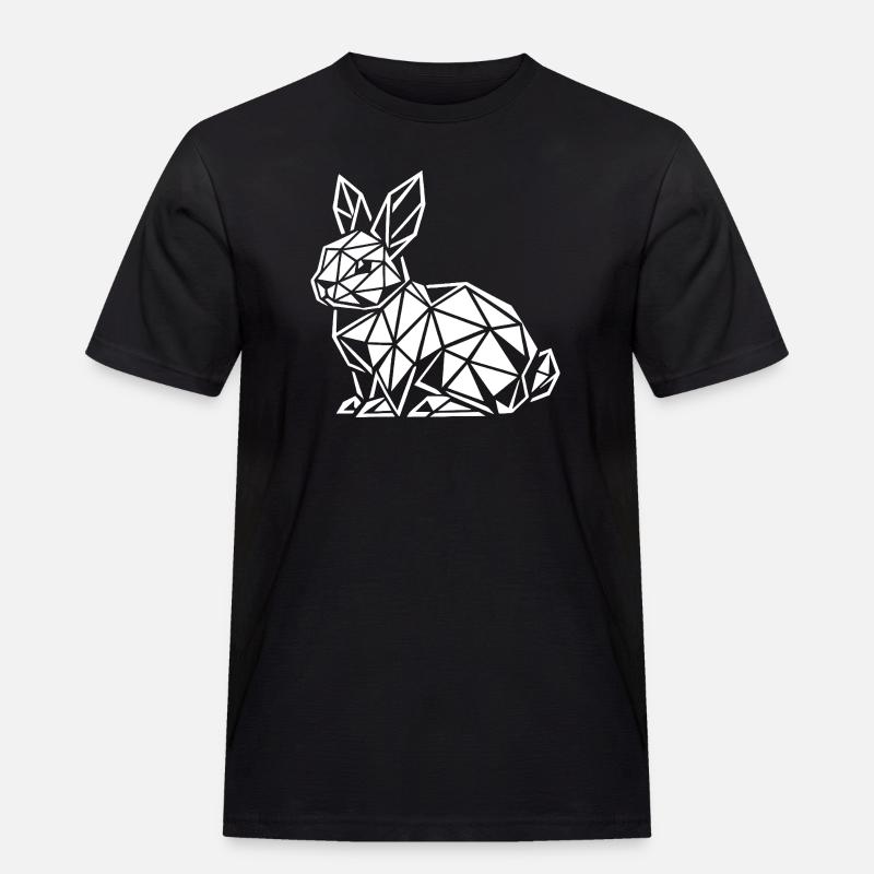 Geometric Rabbit Magic Easter Bunny - Men's Workwear T-Shirt - black