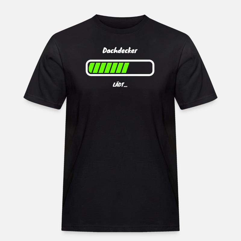 Dachdecker Ladebalken Dachdecker Azubi - Männer Workwear T-Shirt - Schwarz