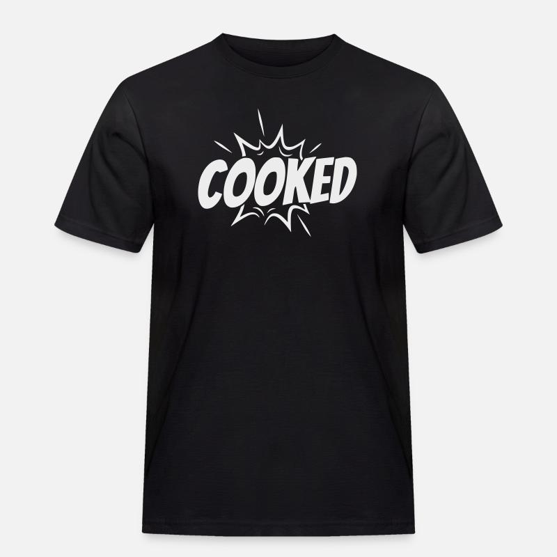 Cooked Explosiver Comic-Style - Männer Workwear T-Shirt - Schwarz