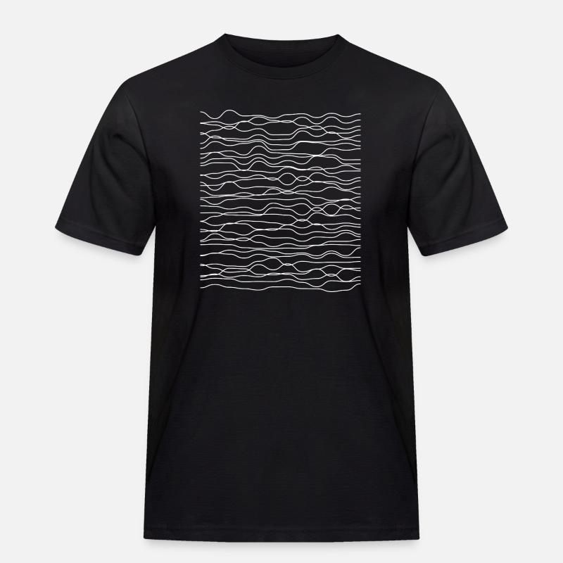 Wavy Line Echoes Pattern - Men's Workwear T-Shirt - black