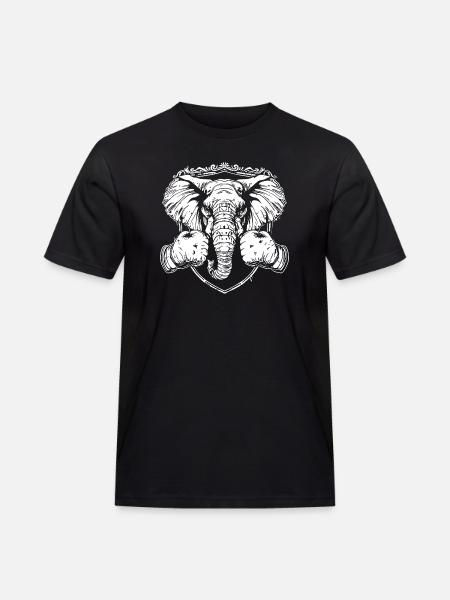 Elephant Boxing MMA - Men's Workwear T-Shirt - black