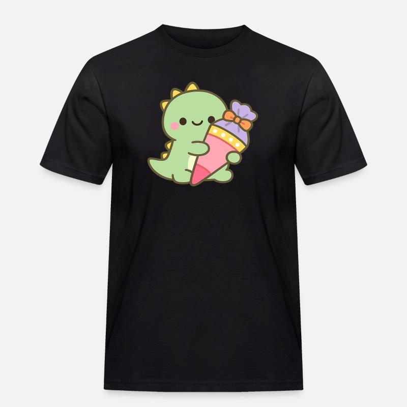 Schulkind Dino Einschulung Geschenk - Männer Workwear T-Shirt - Schwarz