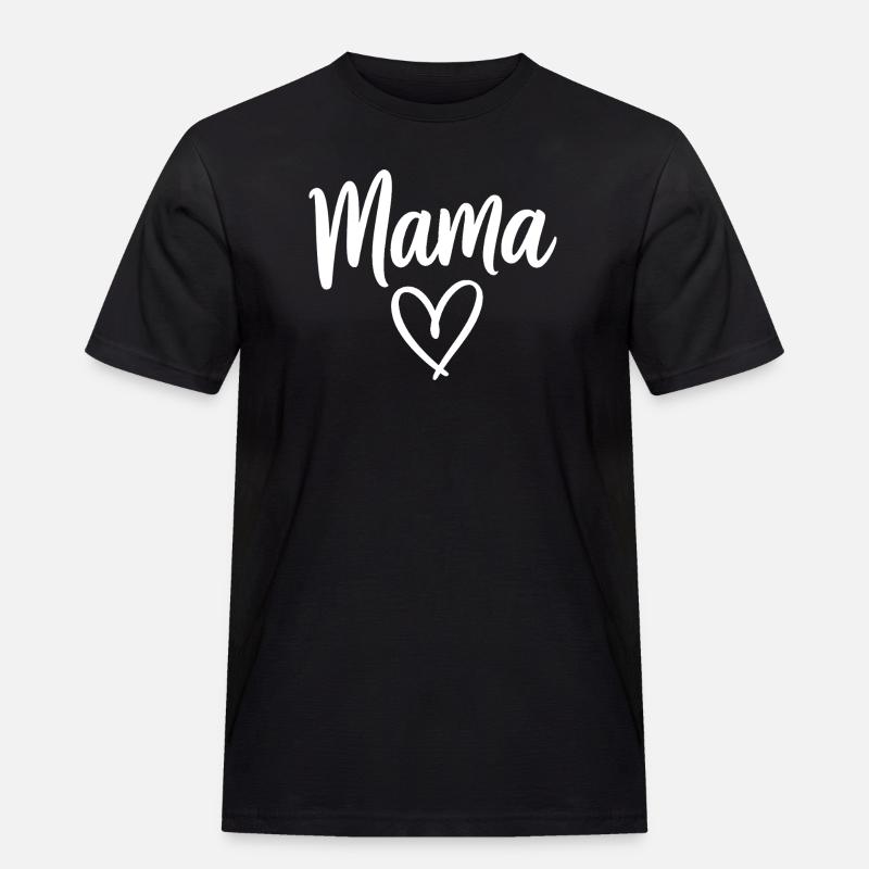 Mama Heart Script Logo - T-shirt Workwear homme - noir