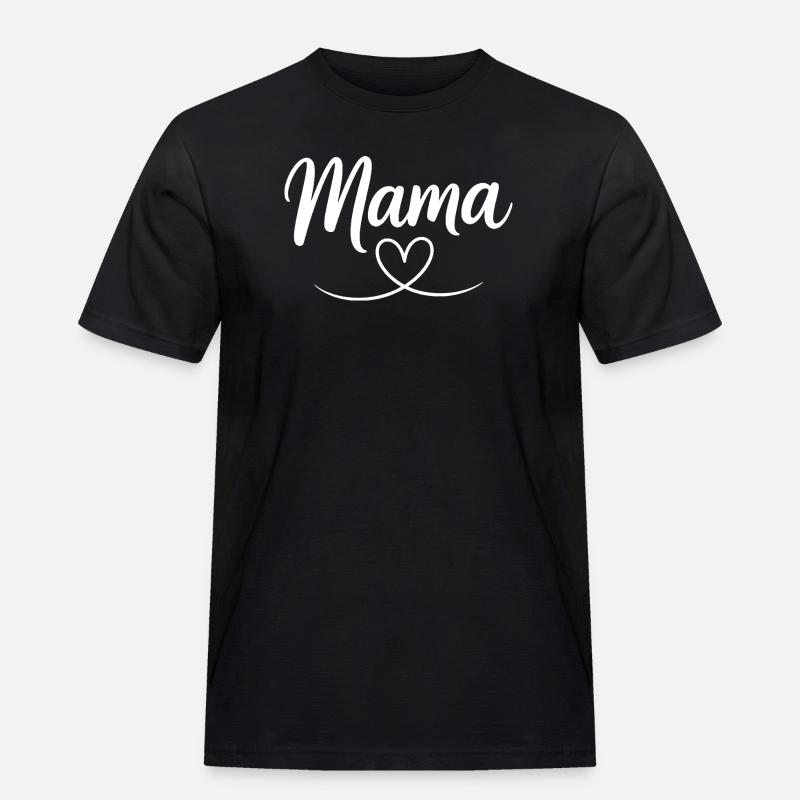 Mama Heart Script - Men's Workwear T-Shirt - black