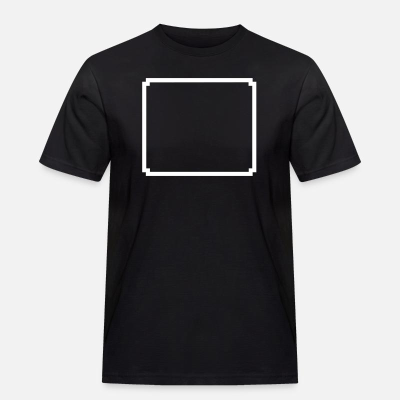 Pixel Frame 8-Bit Text Box - Men's Workwear T-Shirt - black