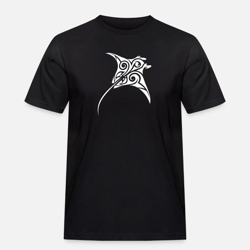 Mantarochen - Männer Workwear T-Shirt - Schwarz