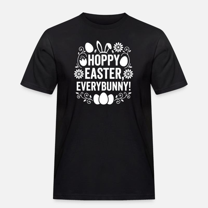 Hoppy Easter – Alle Osterhasen - Männer Workwear T-Shirt - Schwarz