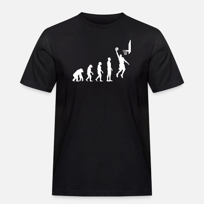 Basketball Dunk Evolution Motif - Men's Workwear T-Shirt - black