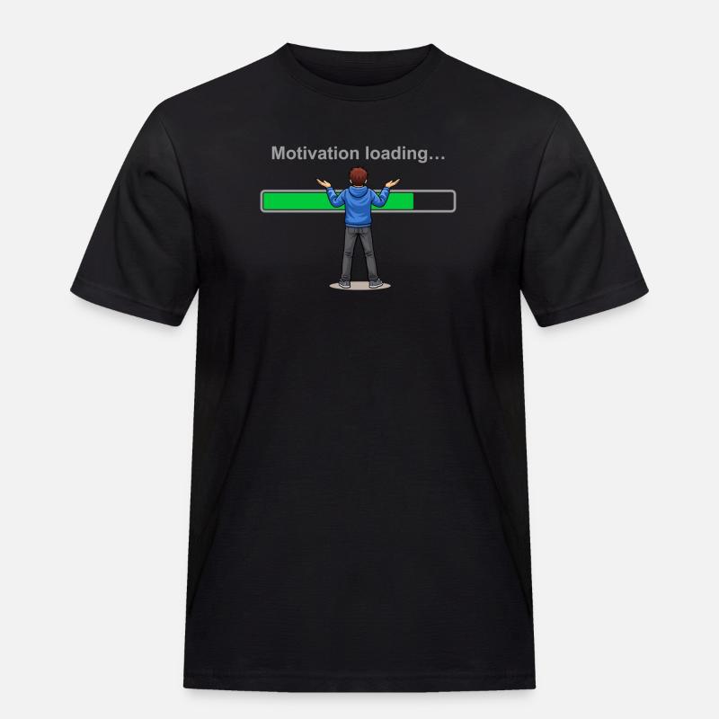 Motivation Loading… Please Wait - Men's Workwear T-Shirt - black
