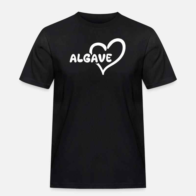 Urlaub Algave - Männer Workwear T-Shirt - Schwarz