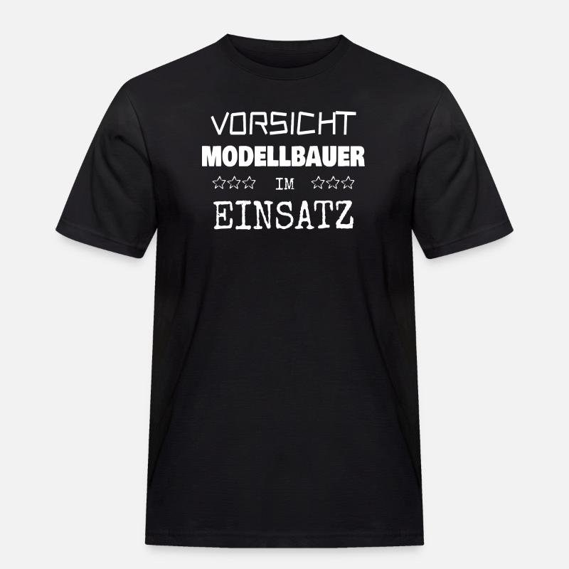 Modellbauer als Beruf - Männer Workwear T-Shirt - Schwarz