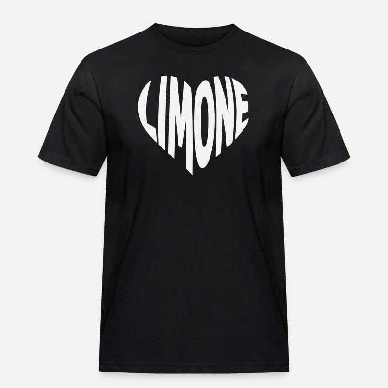 Conception en cœur de citron vert - T-shirt Workwear homme - noir