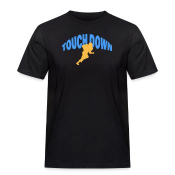 Touch Down - Men's Workwear T-Shirt - black - Front - AI Model Male 178 light (178cm)
