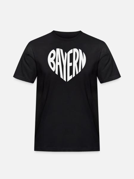 Bavaria Heart Typography - Men's Workwear T-Shirt - black