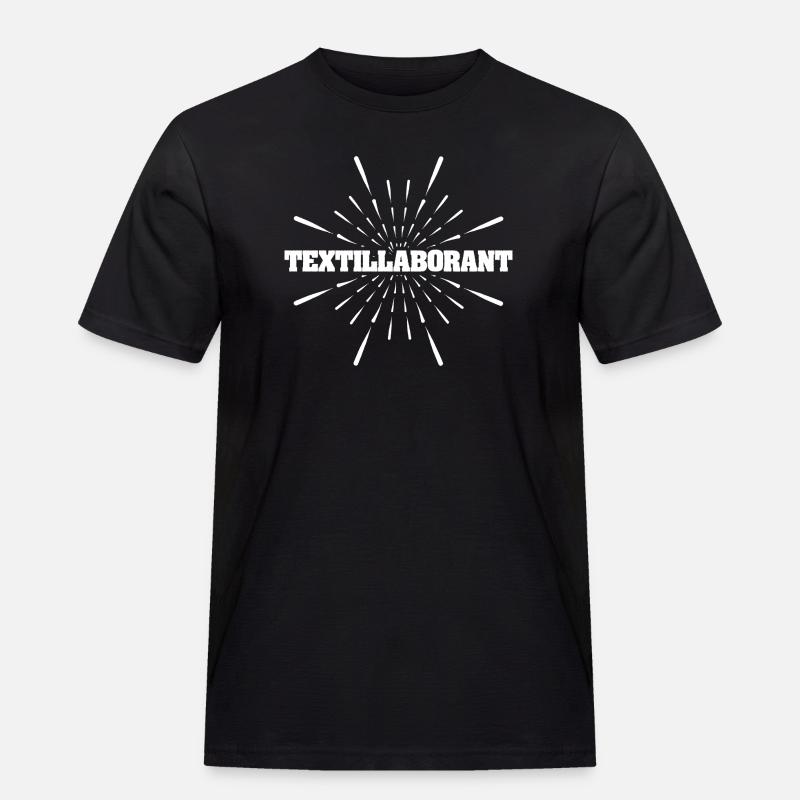 Beruf Textillaborant - Männer Workwear T-Shirt - Schwarz