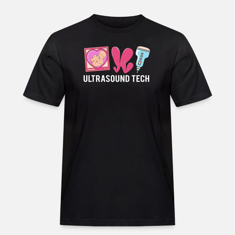 Ultraschall Techniker Ultraschalltechniker - Männer Workwear T-Shirt - Schwarz