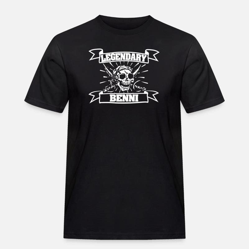 Fasching Benni - Männer Workwear T-Shirt - Schwarz