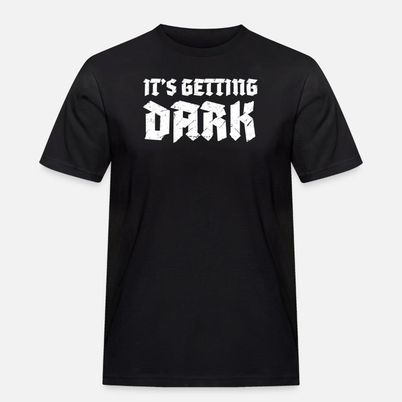 Es bekommt dunkles Graffiti-Typografiedesign - Männer Workwear T-Shirt - Schwarz