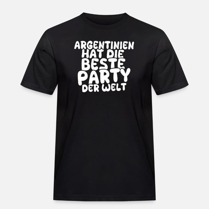 Feiern Argentinien - Männer Workwear T-Shirt - Schwarz