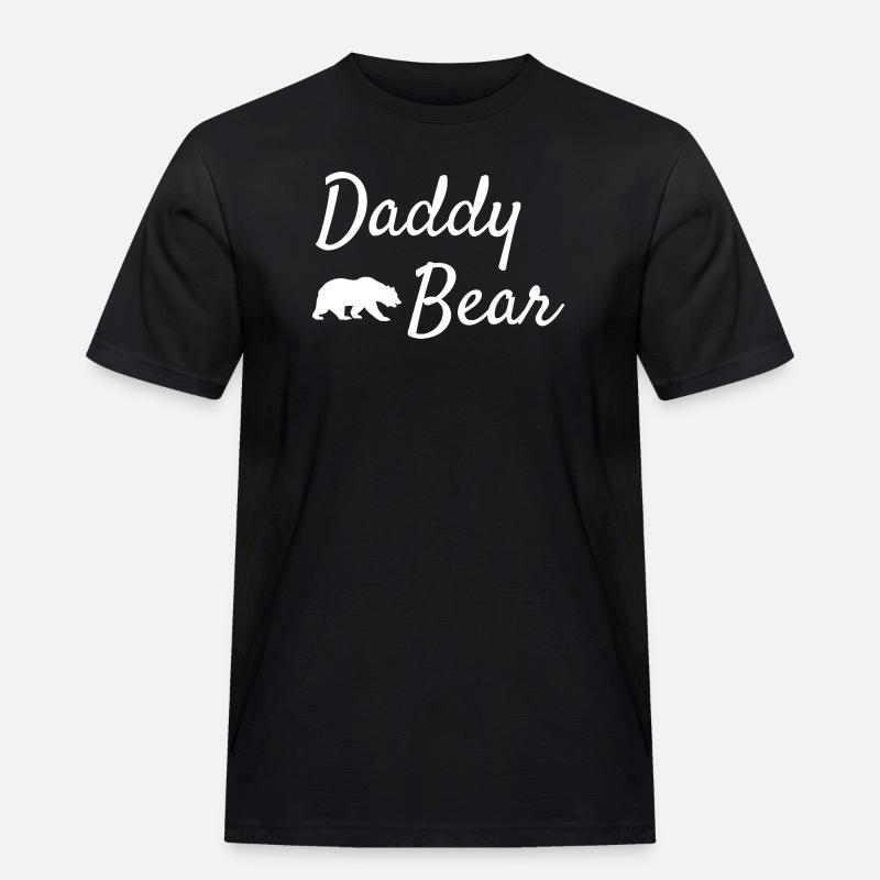 Daddy Bear Script Logo - Men's Workwear T-Shirt - black