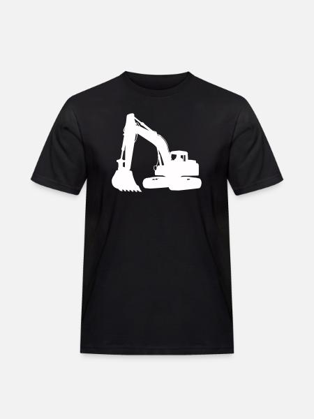 Bagger Silhouette für Baudesign - Männer Workwear T-Shirt - Schwarz