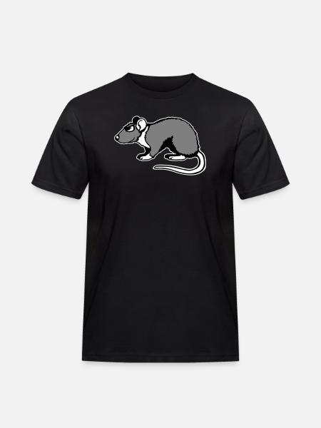 Cool Rat Sunglasses Side Funny Rodent - Men's Workwear T-Shirt - black