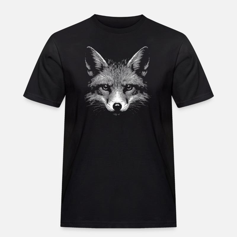 Rotfuchs - Männer Workwear T-Shirt - Schwarz