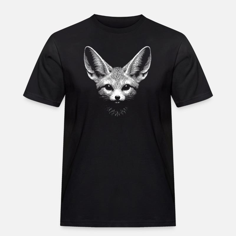 Fennek - Männer Workwear T-Shirt - Schwarz