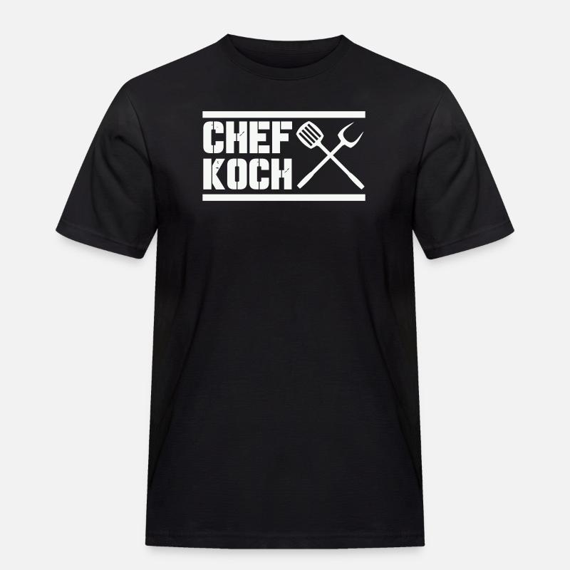 chef_koch - Maglietta da lavoro per uomo - nero