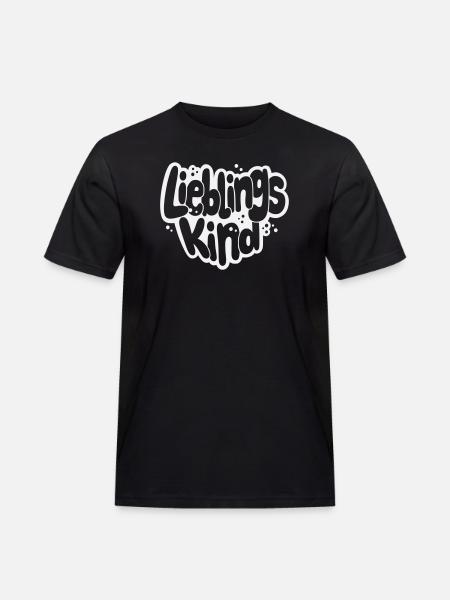 Lieblingskind Bubblige Schrift - Männer Workwear T-Shirt - Schwarz