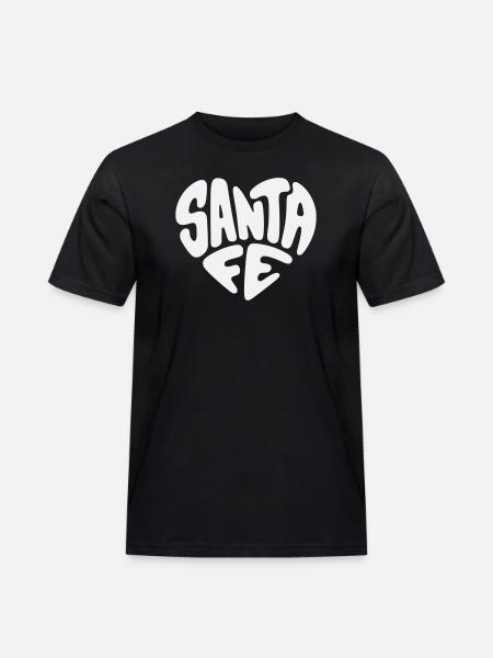 Santa Fe, New Mexico Heart Design - Men's Workwear T-Shirt - black