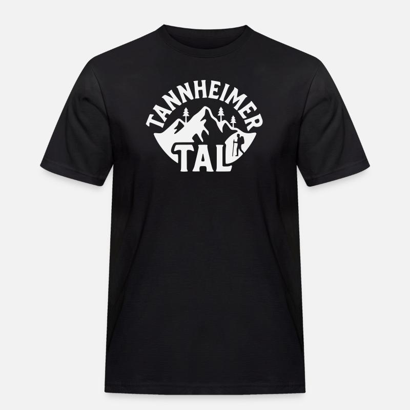 Tannheimer Tal Bergpanorama - Männer Workwear T-Shirt - Schwarz