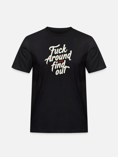 FaFo (white) - Männer Workwear T-Shirt - Schwarz