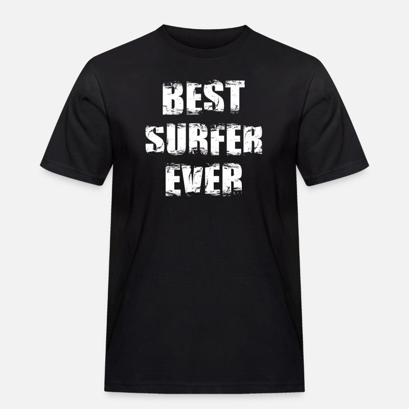 Bester Surfer - Männer Workwear T-Shirt - Schwarz