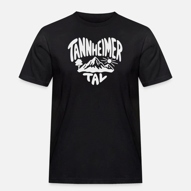 Tannheimer Tal Berglandschaft - Männer Workwear T-Shirt - Schwarz