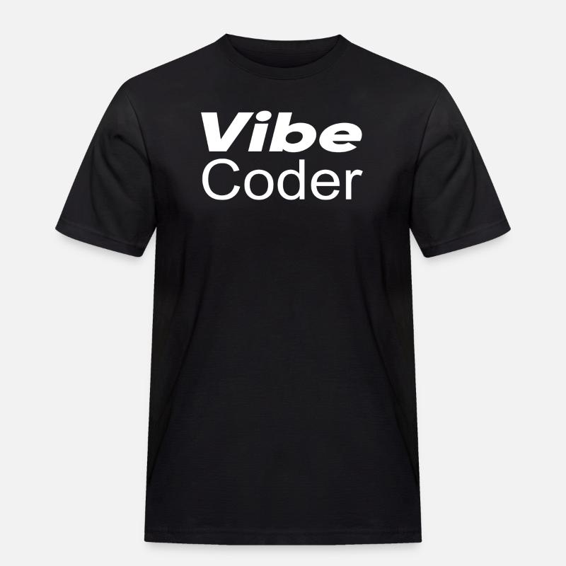 Techno-Utopie: Vibe Coder - Männer Workwear T-Shirt - Schwarz