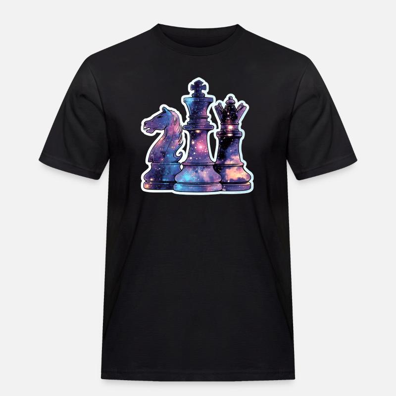 Pièces d’échecs dans l’espace – Galaxy Nebe - T-shirt Workwear homme - noir