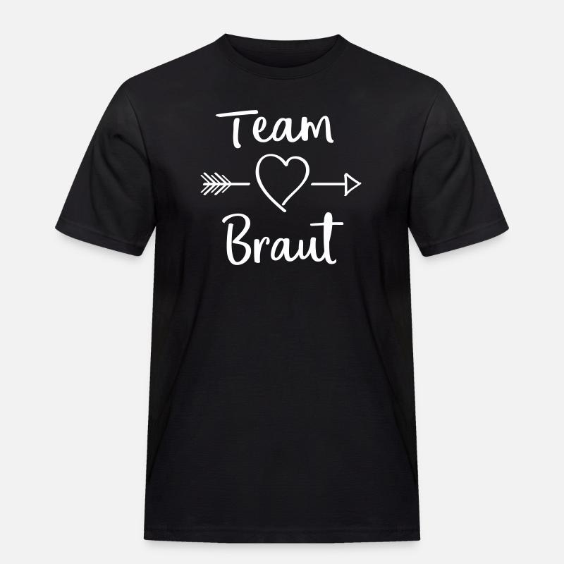 team_braut - Männer Workwear T-Shirt - Schwarz