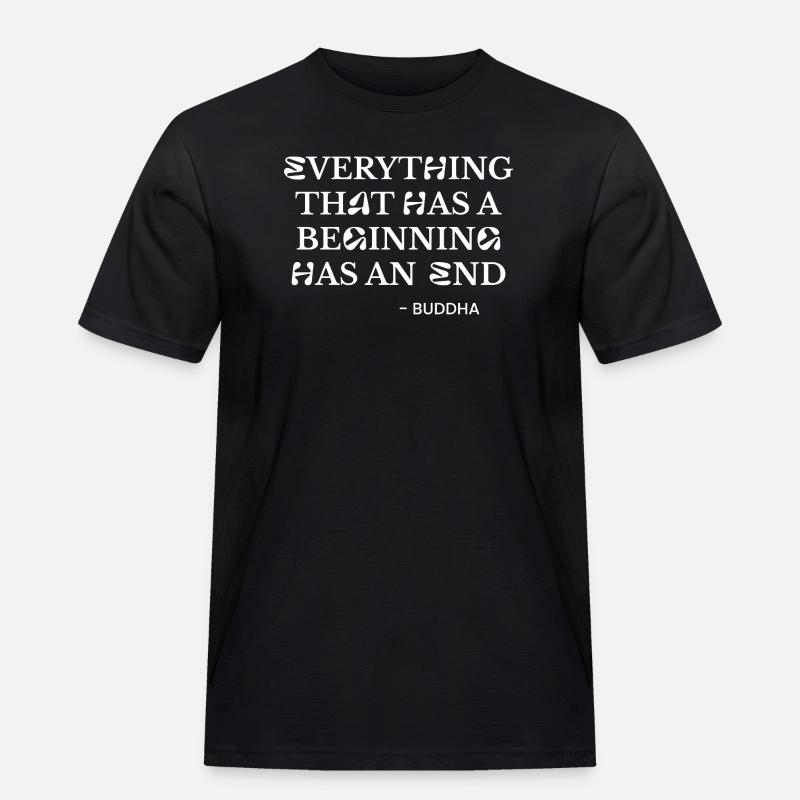 Buddha-Zitat-Tee - Männer Workwear T-Shirt - Schwarz