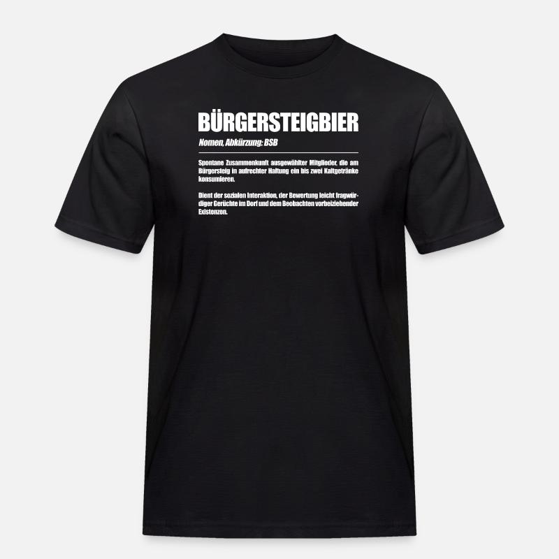 Bürgersteigbier Ortskontrollfahrt OKF - Männer Workwear T-Shirt - Schwarz
