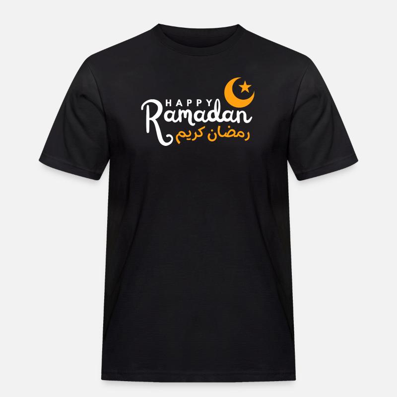 Ramadan Night Crescent Script - Men's Workwear T-Shirt - black