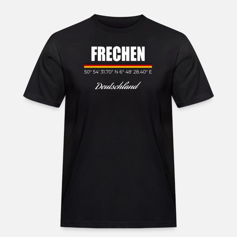 Frechen - Männer Workwear T-Shirt - Schwarz