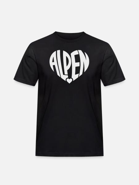 Alps Heart Logo - Men's Workwear T-Shirt - black