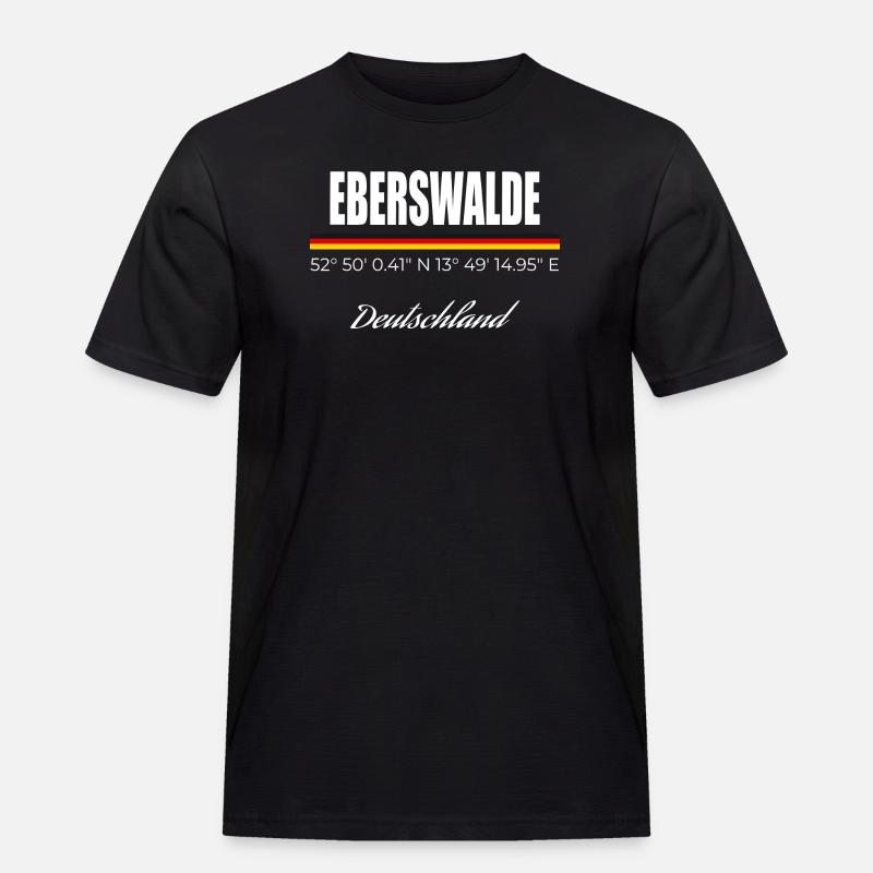 Eberswalde - Männer Workwear T-Shirt - Schwarz