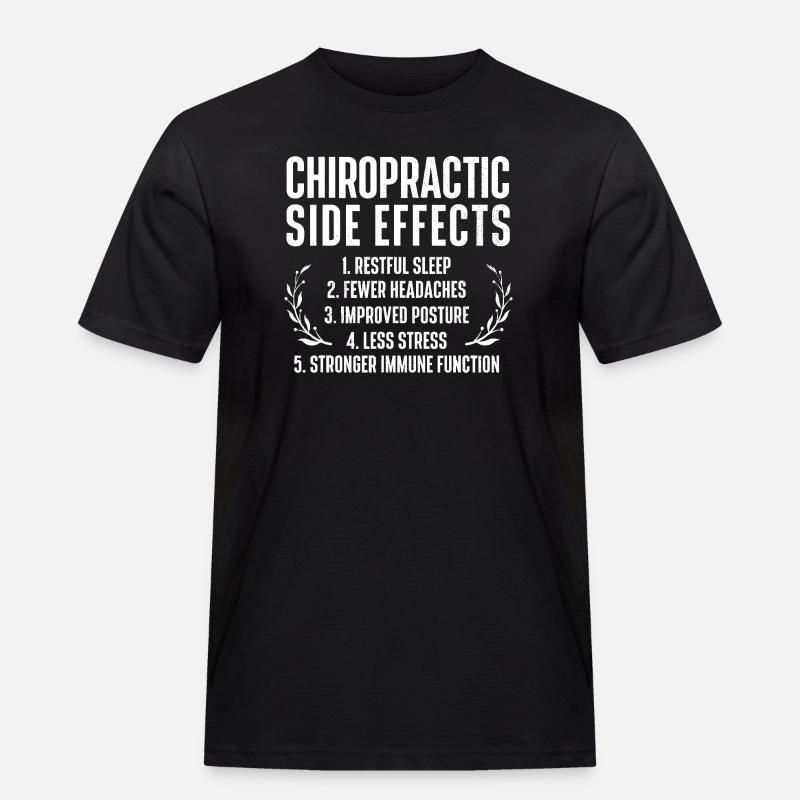 Chiropractic Side Effects Tee - Men's Workwear T-Shirt - black