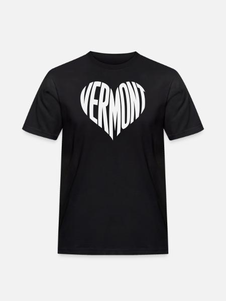 Vermont, USA Heart Typography - Men's Workwear T-Shirt - black